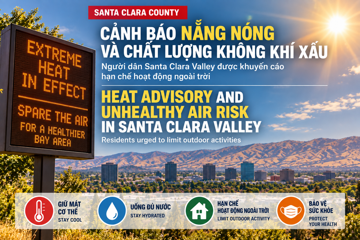 Heat Advisory and Unhealthy Air Risk in Santa Clara Valley