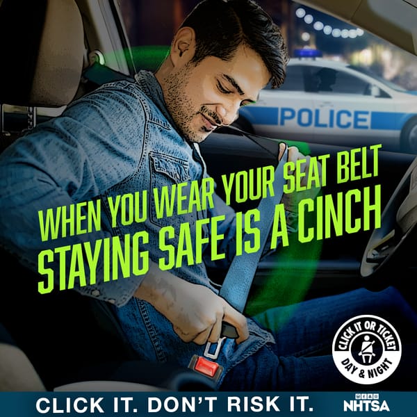 Click It or Ticket Seatbelt Enforcement Begins November 26 Through Thanksgiving Weekend